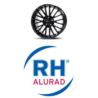 RH Aulrad AR1 8X17 5/108 ET45 Schwarz Glanz Lackiert