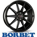 Borbet GTX 9,5X19 5/112 ET35 Black Rim Polished matt