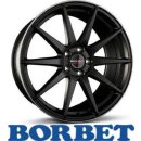 Borbet GTX 9,5X19 5/120 ET35 Black Rim Polished matt
