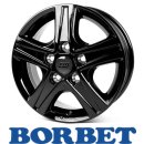 Borbet CWD 6X15 5/118 ET68 Black Glossy