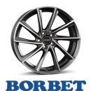 Borbet VTX 7,5X19 5/112 ET30 Graphite Polished