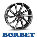 Borbet VTX 8,0X18 5/108 ET45 Graphite Polished