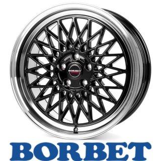 Borbet B 8,0X17 5/112 ET30 Black Rim Polished