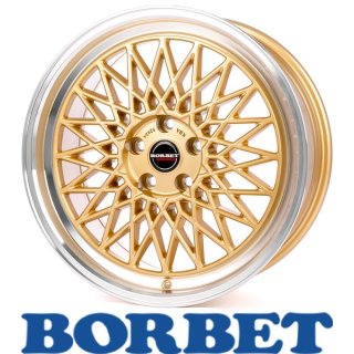 Borbet B 8,0X17 5/112 ET30 Gold Rim Polished