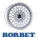 Borbet B 8,0X17 5/112 ET45 Silver Rim Polished