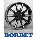 Borbet LX18 8,0X18 5/112 ET40 Black matt Silver Spoke Rim