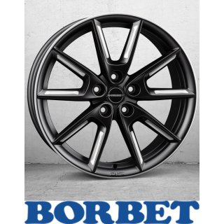 Borbet LX18 8,0X18 5/112 ET48 Black matt Silver Spoke Rim