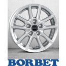 Borbet W 6X15 5/100 ET43 Crystal Silver