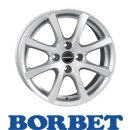 Borbet LV4 6,5X15 4/108 ET20 Crystal Silver