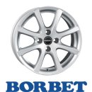 Borbet LV4 7,0X16 4/108 ET15 Crystal Silver