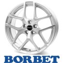 Borbet Y 6,5X16 5/100 ET38 Crystal Silver