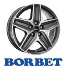Borbet CWZ 7,5X18 5/118 ET53 Mistral Anthracite Glossy...