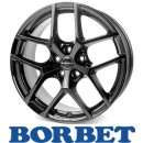 Borbet Y 7,0X17 5/100 ET45 Black Glossy