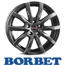 Borbet CW5 6,0X16 5/130 ET68 Mistral Anthracite Glossy