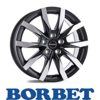Borbet CW5 6,5X16 5/130 ET66 Black Polished matt
