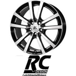 RC-Design RC25 8X18 5/112 ET53 Schwarz Front-poliert