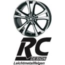 RC-Design RC17 7X16 5/114,30 ET38 Schwarz Front-poliert