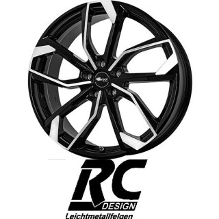 RC-Design RC34 8X18 5/112 ET43 Schwarz Front-poliert