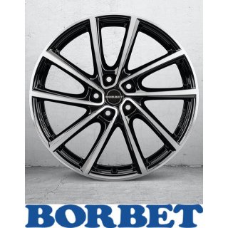 Borbet V 7,0X19 5/108 ET47,5 Black Polished Glossy