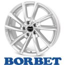 Borbet V 7,0X19 5/108 ET47,5 Crystal Silver