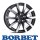 Borbet CW5 7,5X18 5/108 ET45 Black Polished matt