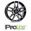 ProLine PXV 6x15 4/100 ET43 Black Polished
