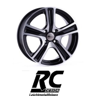 RC-Design RC19 5,5x15 4/100 ET42 Schwarz Front-poliert