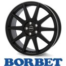 Borbet GTX 8,0x19 5/108 ET50 Black matt Rim Silver