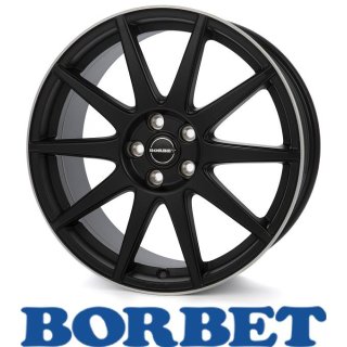 Borbet GTX 8,0x19 5/114,30 ET50 Black matt Rim Silver