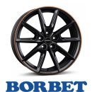 Borbet LX19 8,0x19 5/112 ET40 Black matt Rim Copper