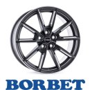 Borbet LX19 8,0x19 5/112 ET40 Black matt Silver Spoke Rim