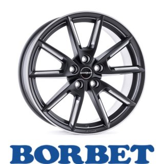 Borbet LX19 8,0x19 5/114,30 ET45 Black matt Silver Spoke Rim