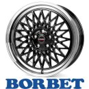 Borbet B 8,0x17 5/112 ET45 Black Rim Polished