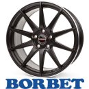 Borbet GTX 10,0x20 5/112 ET35 Black Rim Polished matt