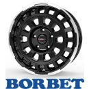 Borbet CW7 7,5x18 5/120 ET53 Black Rim Polished