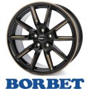 Borbet LX19 8,0x19 5/112 ET50 Black Glossy Gold Spoke Rim