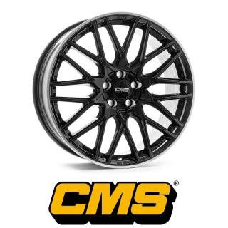 CMS C25 7X17 5/108 ET50 Diamond Rim Black